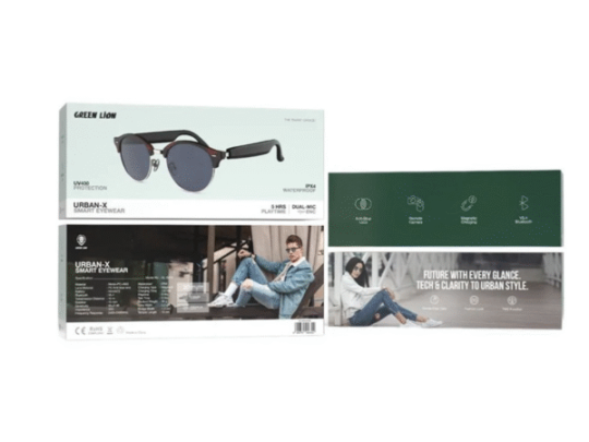 عینک دودی آنتی بلو هوشمند گرین لاین Green Lion Urban Vision Smart Eyewear GL-SG13